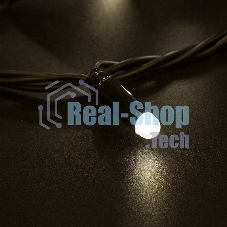 Гирлянда Neon-night Нить 10м, постоянное свечение, черный ПВХ, 230В, Теплый белый