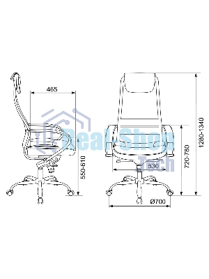 Кресло Бюрократ CH-609SL/BLACK TW-01 TW-11 черный, сетка