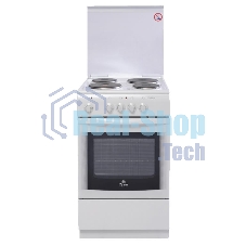 Плита электрическая De Luxe 5004.13э КР белый, конфорок 4 шт, духовка 43 л, 50 см x 85 см x 50 см