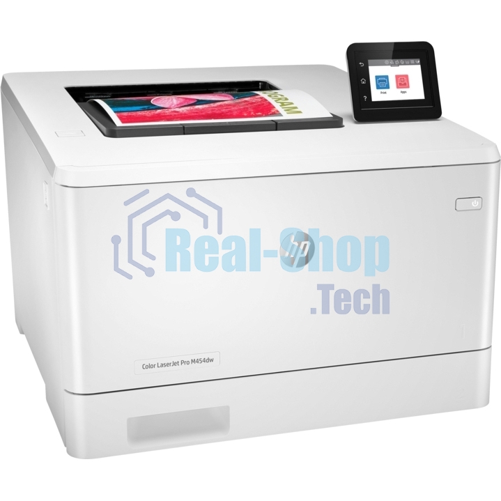 Принтер лазерный HP Color LaserJet Pro M454dw (W1Y45A#B19), А4, цветной, печ. до 27 стр/мин., 600 x 600 dpi, USB, RJ-45, Wi-Fi, BlueTooth, Air Print, Mopria