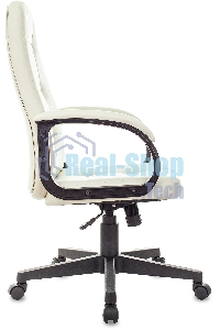 Кресло руководителя Бюрократ CH 002 OR-10 слоновая кость, эко.кожа, крестов. пластик