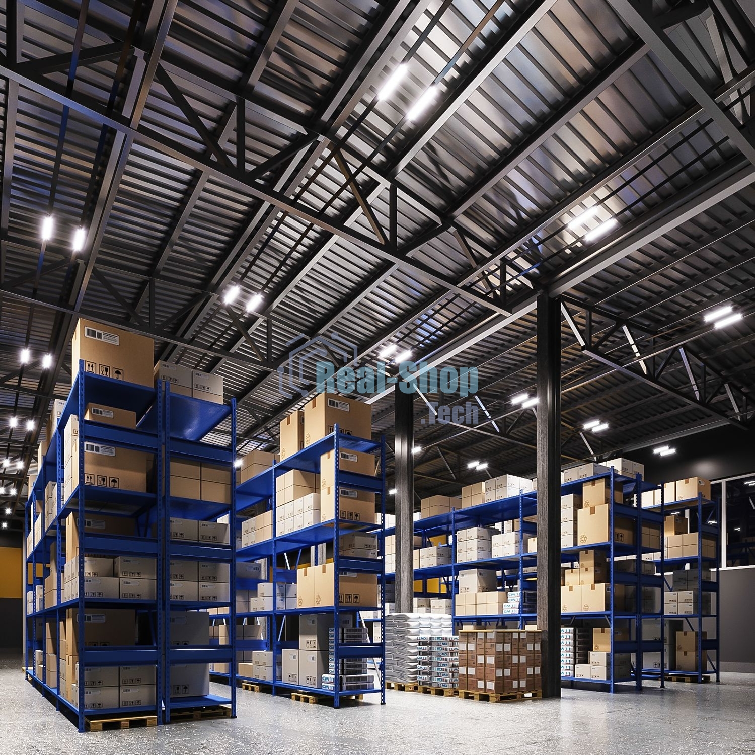 Светильник Gauss СПП-176 EVO 18W 1950lm 4000K 200-240V IP65 600x76x82мм ИК-сенс и соед в лин LED