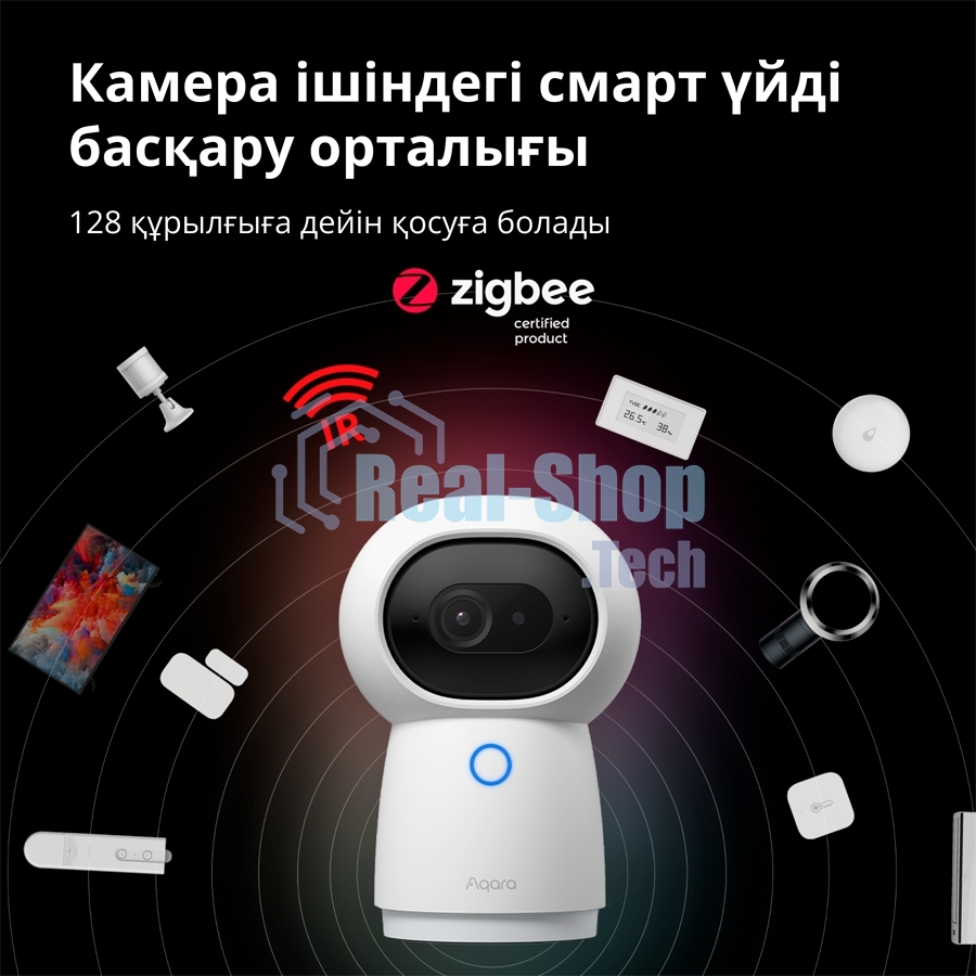 Камера AQARA Camera Hub G3/Камера+ управления/Управление жестами/Камера 360/2K 2304х1296p/Протокол связи:Zigbee/WiFi/Питание:USB-C/белый CH-H03