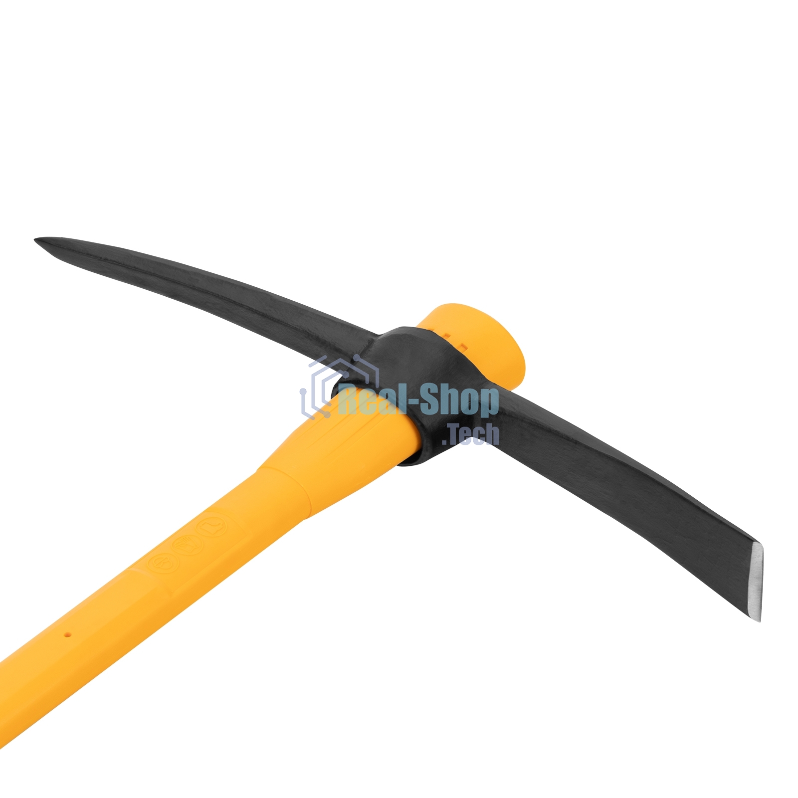 Кирка Denzel 1500 г, узкая, фиберглассовая обрезиненная рукоятка 900 мм