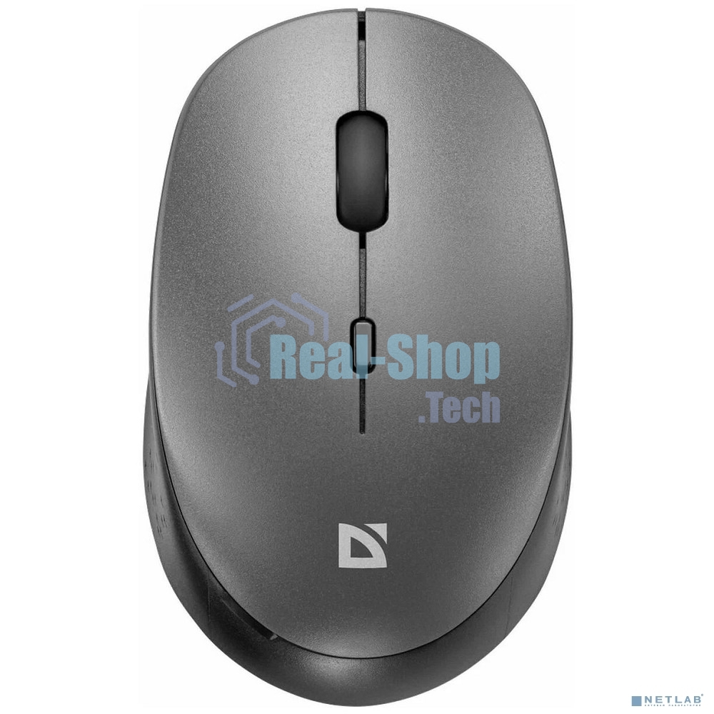 Мышь беспроводная Defender Auris MB-027 серый, 1600 dpi, радиоканал, USB, кнопки - 4