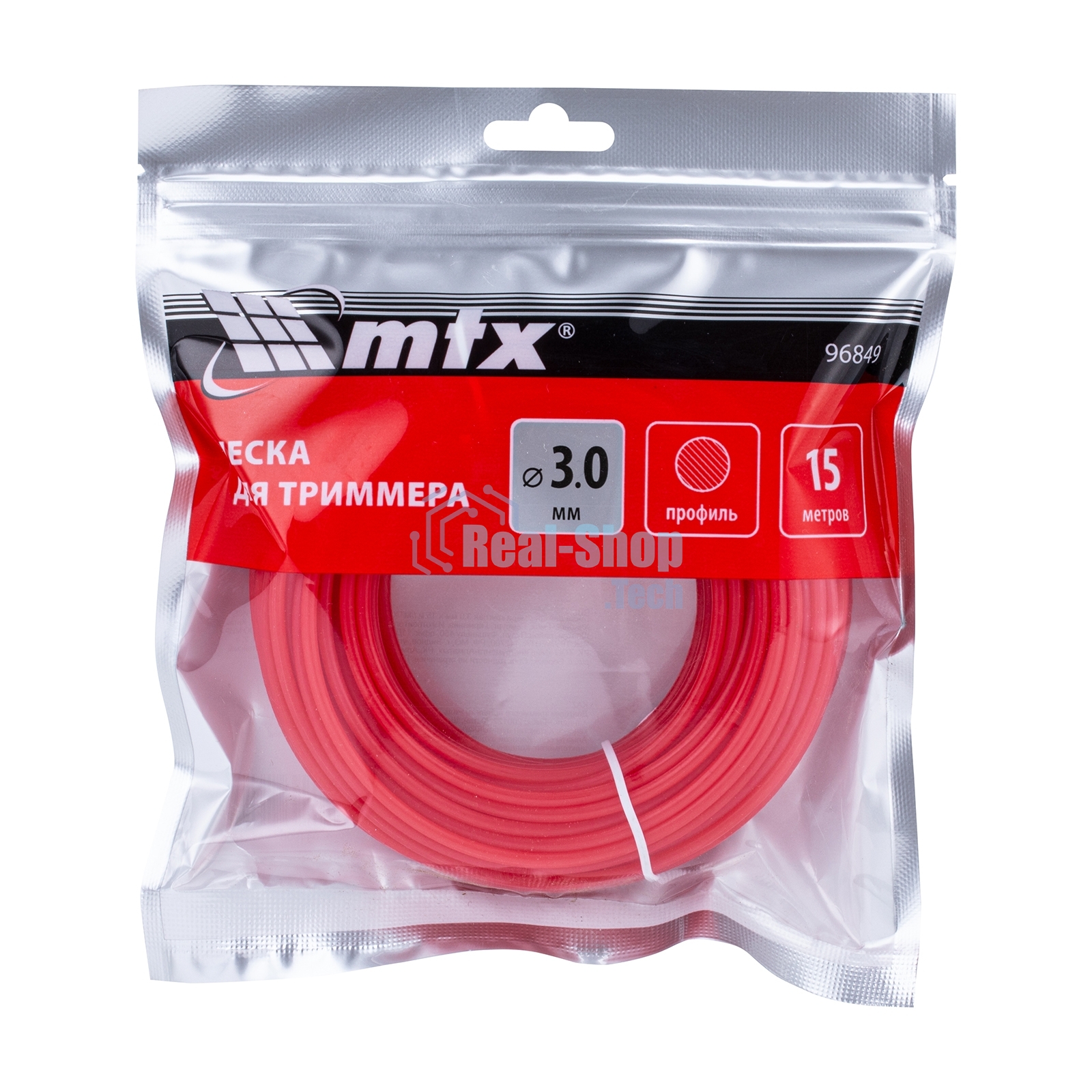 Леска для триммера MTX круглая 3,0 мм х 15 м