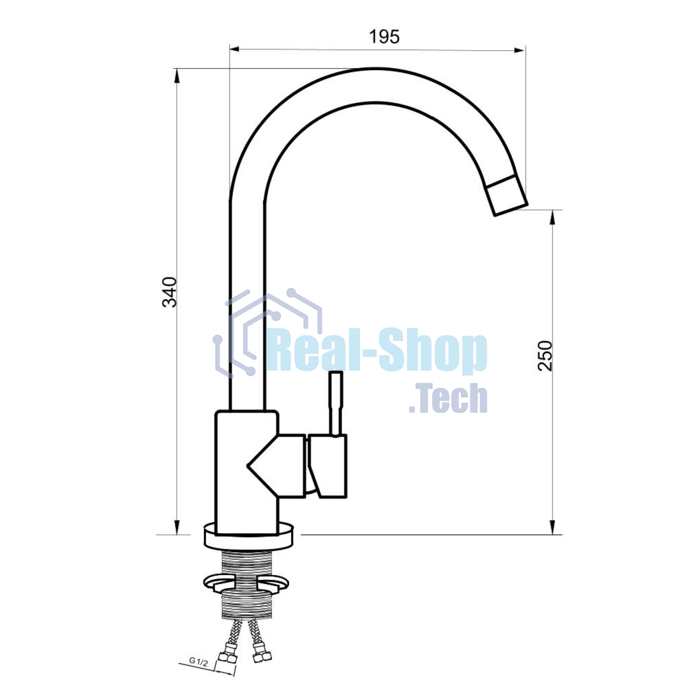 SUS124GY-017F Смеситель для кухни, ø35