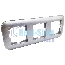 Ovivo Рамка 3-местн. ЛОФТ (LOFT), серебро, 404-100010-227