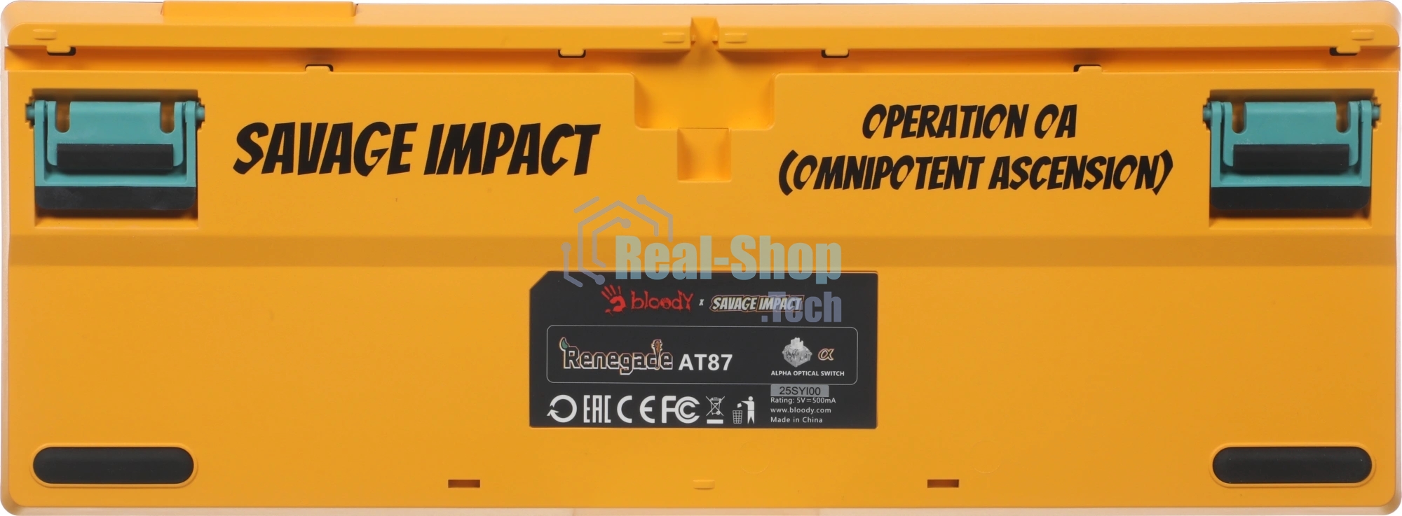 Клавиатура A4Tech Bloody AT87 Renegade проводная USB черный/зеленый