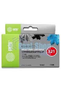 Картридж струйный Cactus CS-CLI521С голубой (8,4 мл) для Canon MP540/MP550/MP620/MP630/MP640/MP660