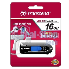 Флешка USB Transcend Jetflash 790 (TS16GJF790K), 16Gb, USB 3.0, R/W 90/12, черный