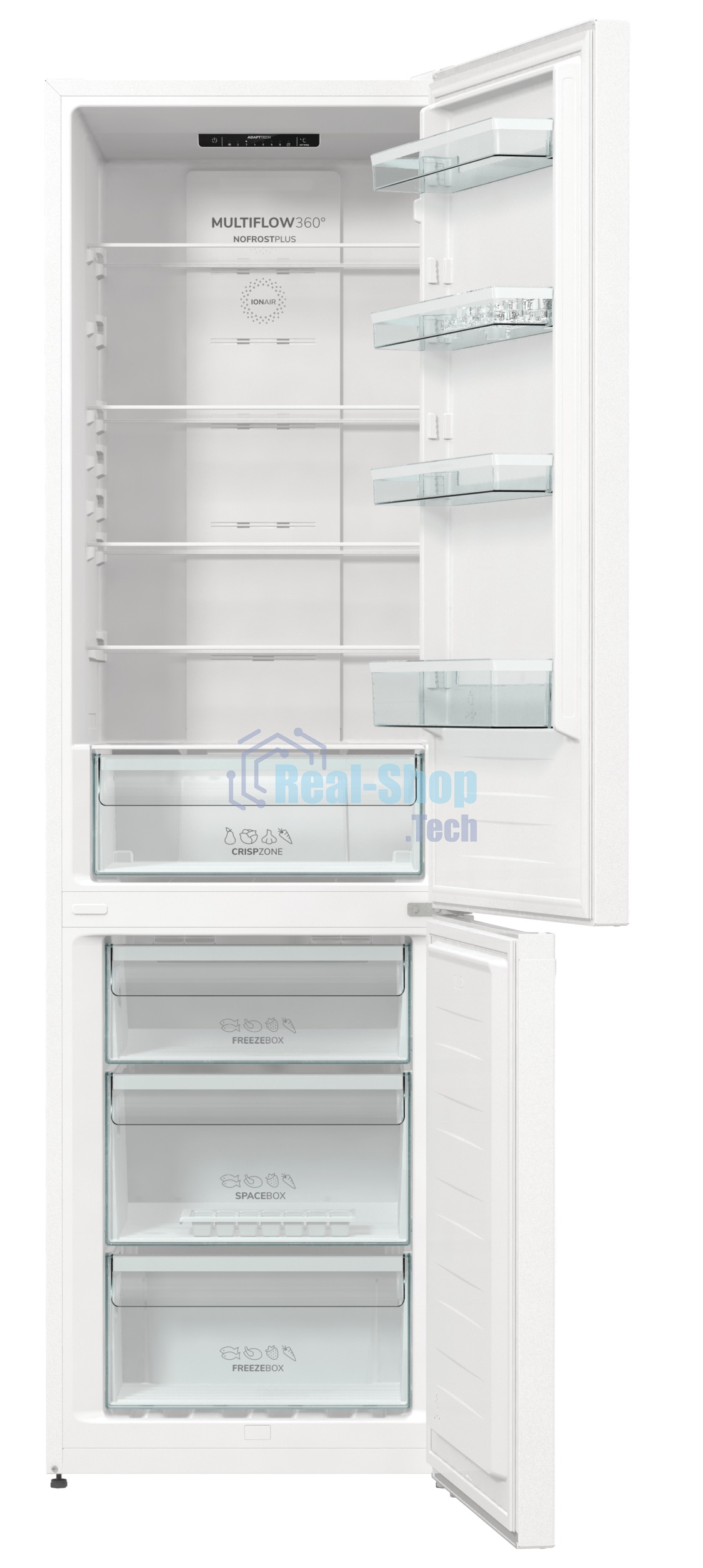 Холодильник Gorenje NRK6201EW4 белый двухкамерный 235/96 л морозилка снизу, No Frost