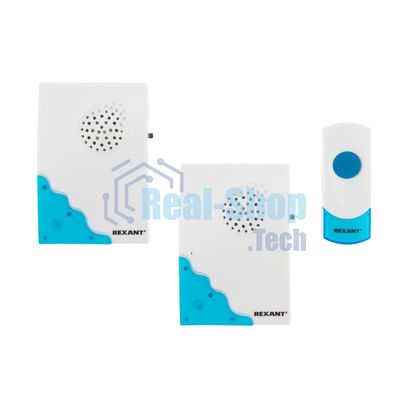 Звонок дверной беспроводной Rexant с двумя вызывными панелями кнопка IP 44 RX-5