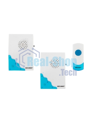 Звонок дверной беспроводной Rexant с двумя вызывными панелями кнопка IP 44 RX-5