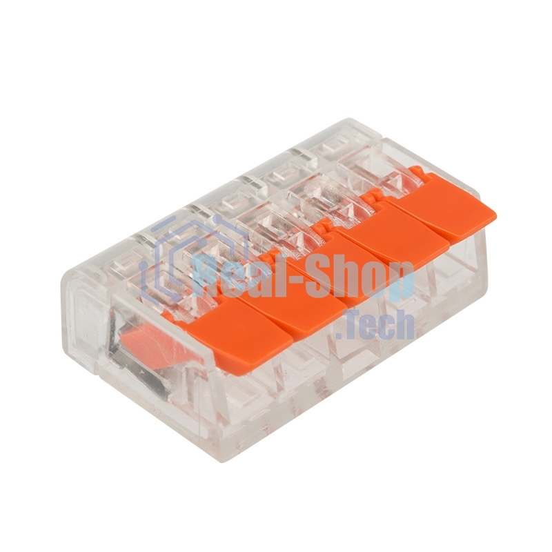 Универсальная компактная клемма Rexant 5-проводная до 4,0 мм² (40 шт./уп.)