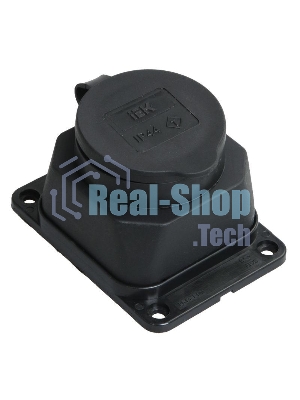 Розетка кабельная наружной установки IР44 16А 2Р+E каучук ОМЕГА IEK PKR11-016-2-K02