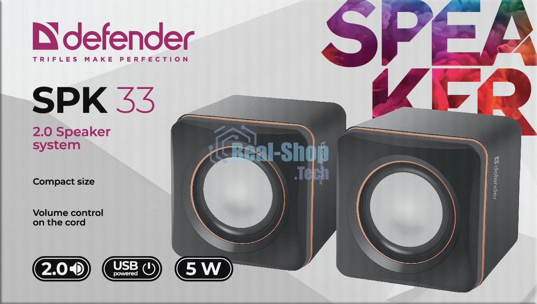 Акустическая система Defender SPK 33 (2.0,5 Вт, питание от USB)