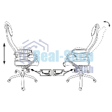 Кресло руководителя Бюрократ CH-609SL/BLACK TW-01 TW-11 черный, спинка сетка, искусст.кожа/ткань, крестовина хром