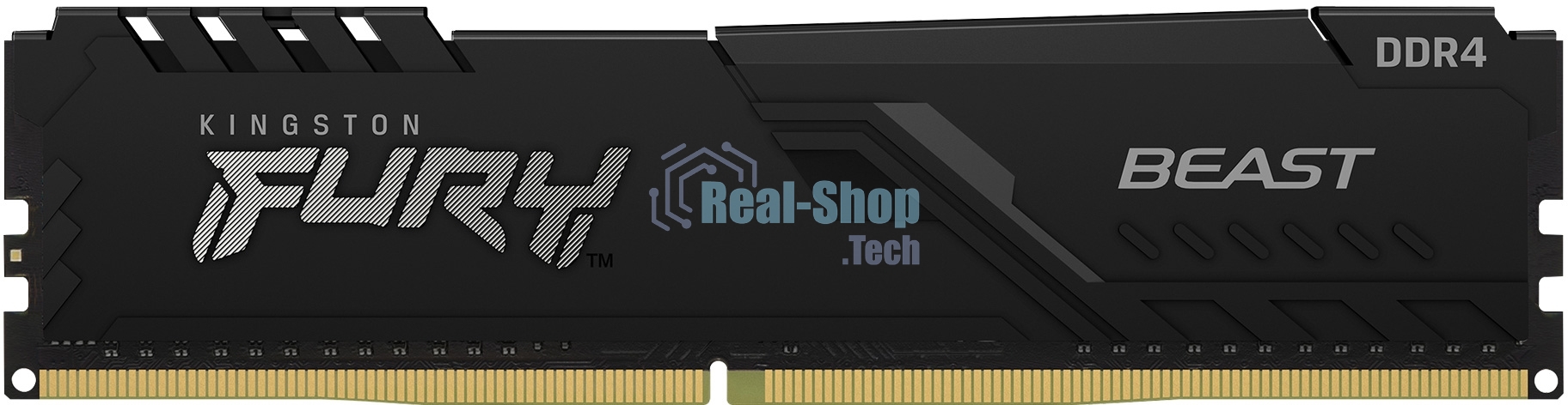 Оперативная память Kingston Fury Beast, 8GB (1x8GB), DDR4, 3200MHz, CL16, DIMM, с радиатором, черный
