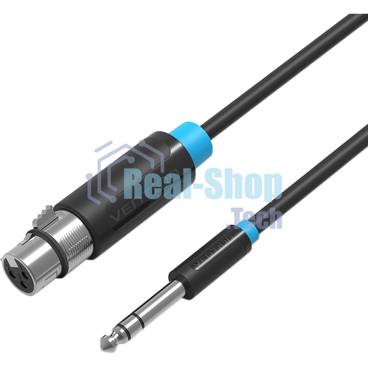 Кабель Vention аудио Jack 6.5 M/XLR F - 1.5м