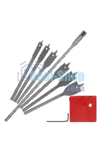 Набор сверл Matrix перовых по дереву, 10-12-16-18-20-25 мм, 6 шт., удлинитель 300 мм 6-гран. хвост.