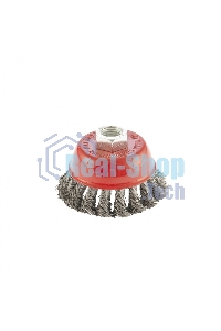 Щетка Matrix для УШМ, 75 мм, М14, Чашка, крученая проволока 0,35 мм