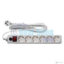 Сетевой фильтр Buro 600SH-16-3-W 3 м, 6 розеток, белый, коробка