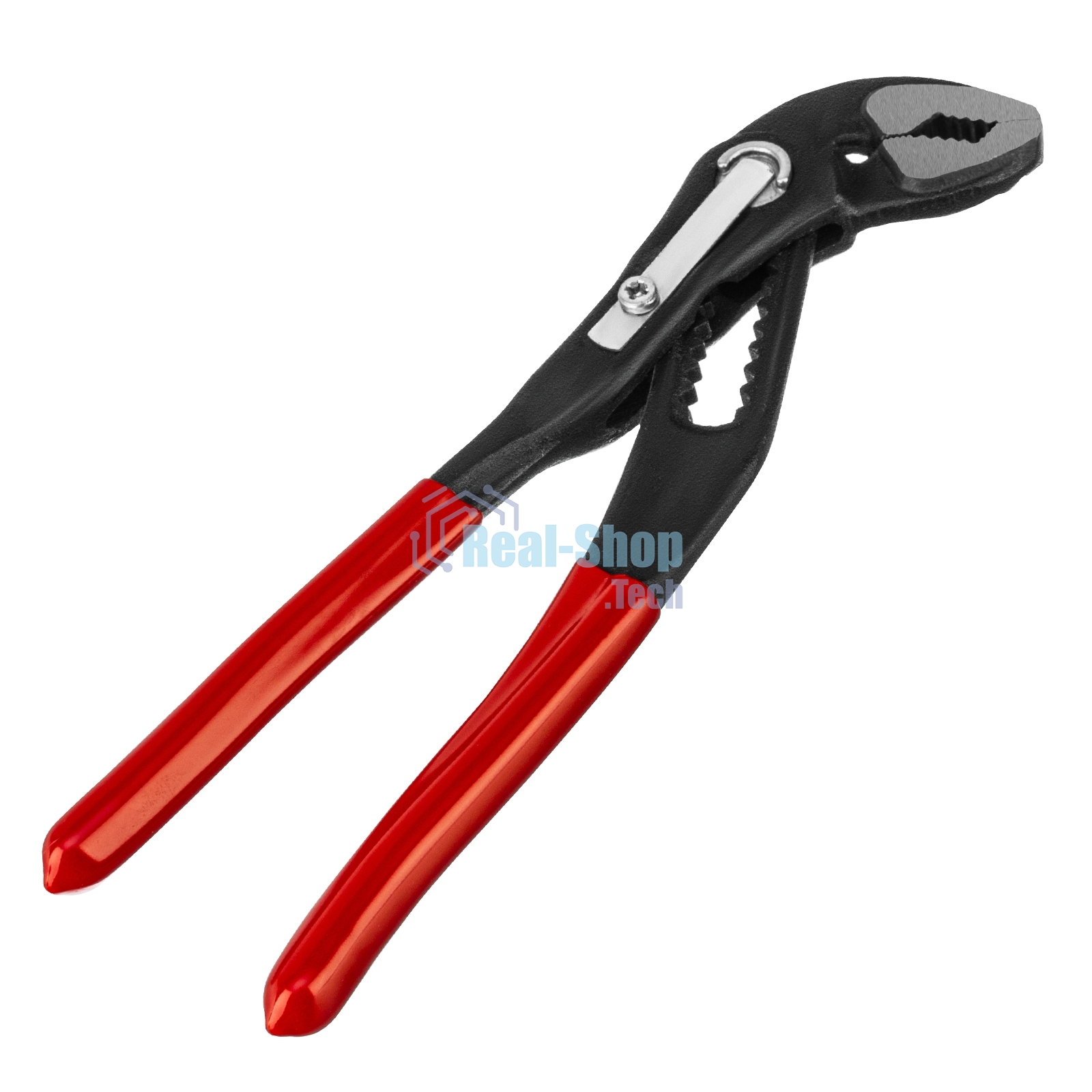 Переставные клещи Matrix 180 мм, кнопочный механизм, хром-ванадий, обливные рукоятки