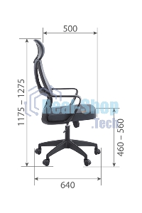 Кресло компьютерное Chairman CH636 темно-серый, черный пластик