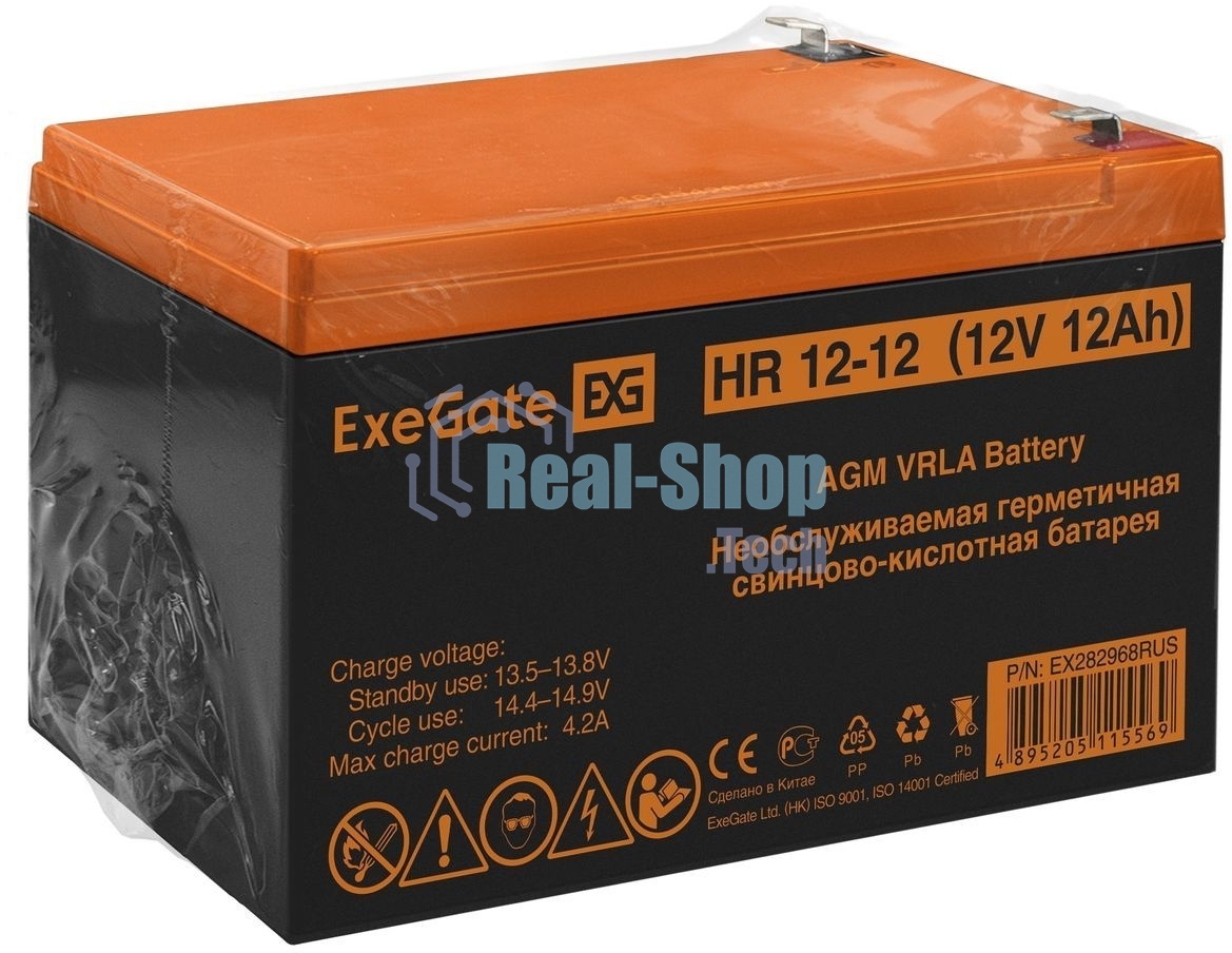 Батарея для ИБП ExeGate HR 12-12 (12V 12Ah 1251W), клеммы F2