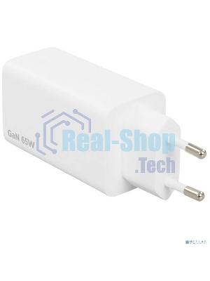 Зарядное устройство Cablexpert MP3A-PC-65, 65Вт GaN, 3,25A, QC4.0/PD, 2xType-C, 1xUSB, белый, коробка
