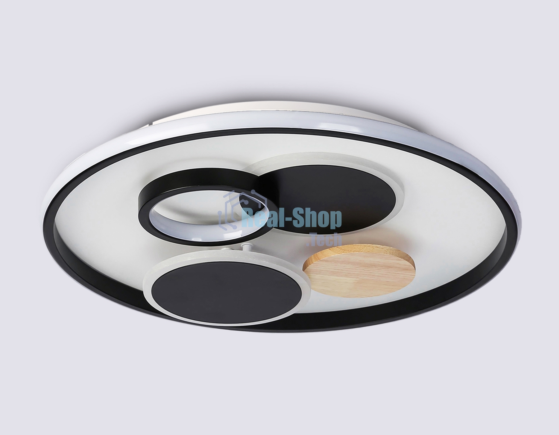 Светильник Ambrella light FL4802 WH/BK белый/черный 3000K-6400K 70W D500*95 (ПДУ ИК)