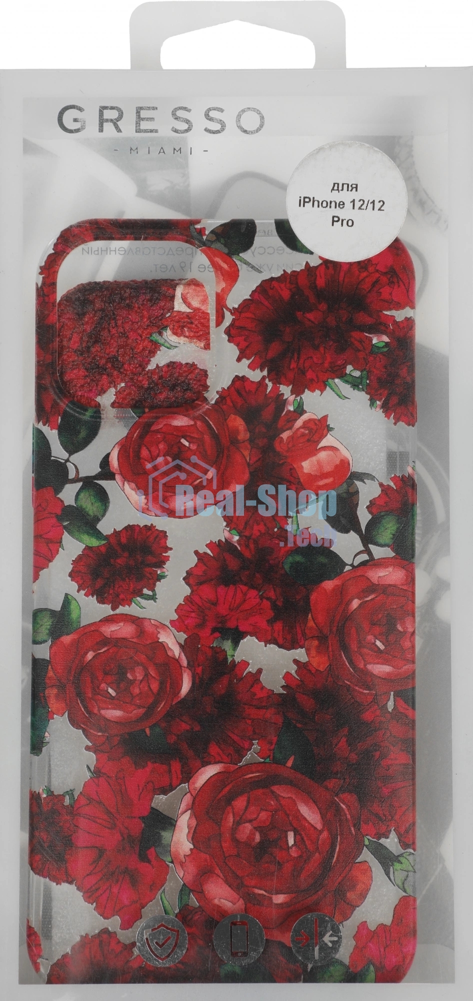 Чехол (клип-кейс) Gresso Air для Apple iPhone 12/12 Pro прозрачный/рисунок gr17aaae9067