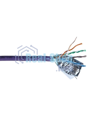 Кабель информационный Lanmaster LAN-6AFTP-HFLT-VI кат.6A FTP 4 пары 23AWG LSZH внутренний 305м фиолетовый