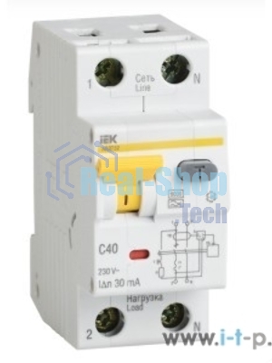 Выключатель автоматический дифференциального тока IEK MAD22-5-063-C-100 АВДТ 32 C63 100мА