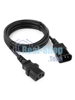 Кабель питания сист.блок-монитор Gembird 1.8м, VDE(0.75мм), черный, с зазем., пакет PC-189-VDE