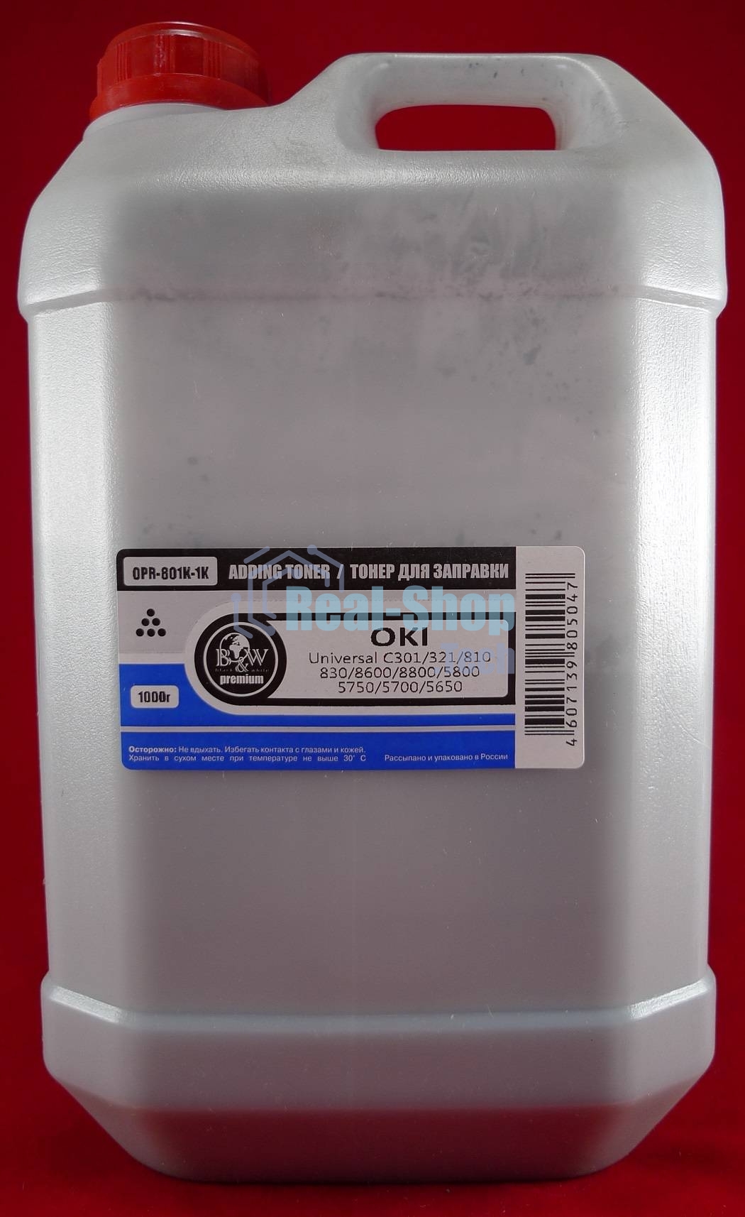 Тонер OKI Universal C301/321/610/810/830/910/930/3100/3200/3300/3400/3450/3530/3600/8600/8650/8800/5100/5200/5300/5400/5510/5850/5800/5750/5700/5650/5950/MC860, Ricoh SP c720 Black (кан., 1кг) B&W Premium (Tomoegawa) - фас.России