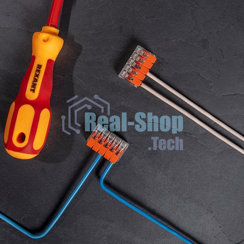 Универсальная компактная клемма Rexant 5-проводная до 4,0 мм² (40 шт./уп.)