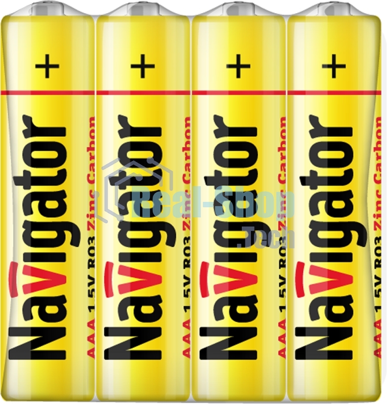 Элемент питания солевой Navigator NBT-NS-R03-SH4 (шринка 4шт)