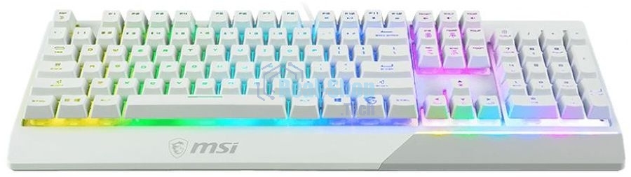 Клавиатура проводная MSI Vigor GK30 белый USB Multimedia for gamer LED (подставка для запястий)