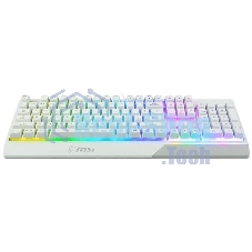 Клавиатура проводная MSI Vigor GK30 белый USB Multimedia for gamer LED (подставка для запястий)