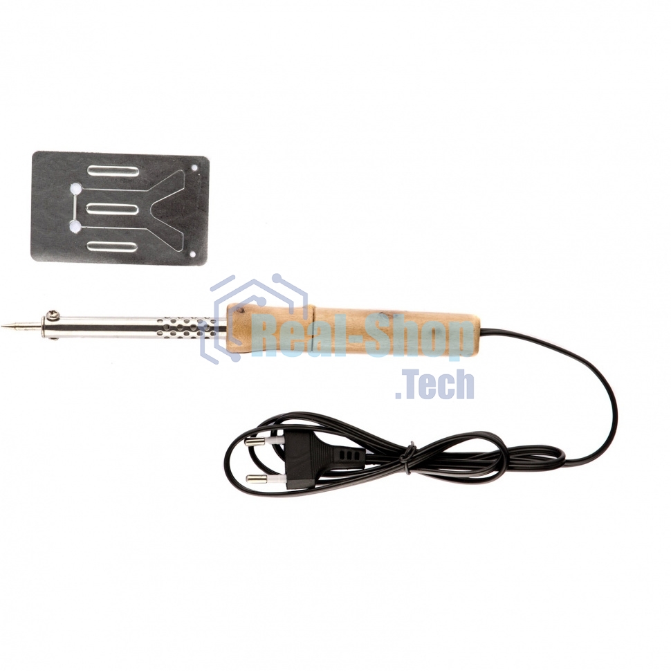 Паяльник Sparta с ручкой из дерева, 40 Вт