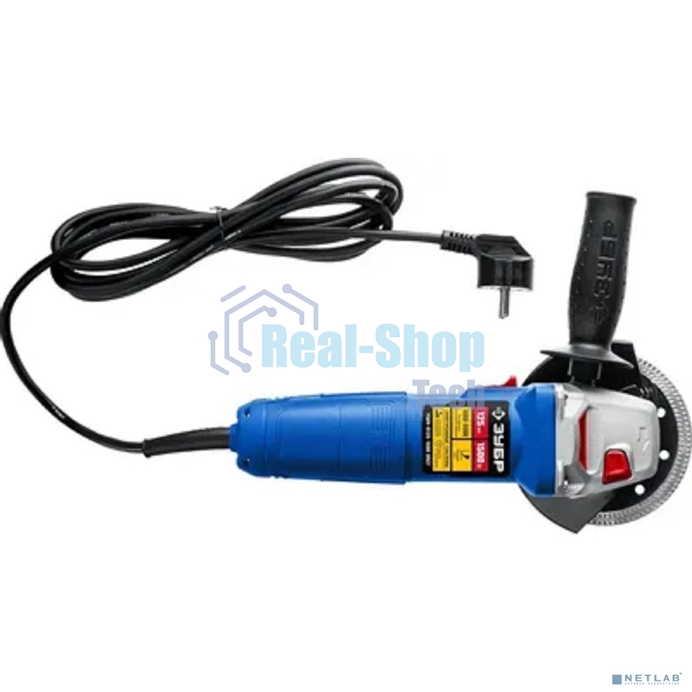 Угловая шлифовальная машина Зубр 125 мм, 1500 Вт, регулировка оборотов, серия Профессионал.