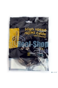 Кабель Cablexpert HDMI CCP-HDMI8К-1.5M, 19M/19M, v2.1, 8К, медь, позол.разъемы, экран, оплетка, 1.5м, черный, пакет
