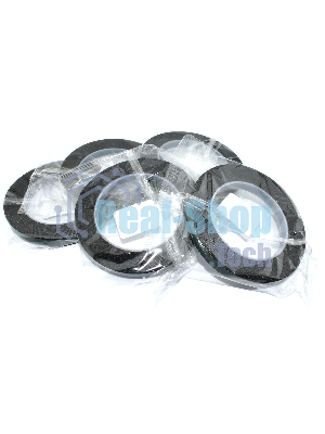 Скотч двусторонний черный вспененный с зеленой защитной лентой толщина 1мм ширина 10мм 5м 5 шт