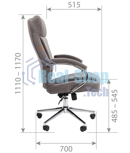 Кресло компьютерное Chairman Home 794 ткань T-55 серый