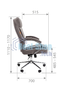 Кресло компьютерное Chairman Home 794 ткань T-55 серый