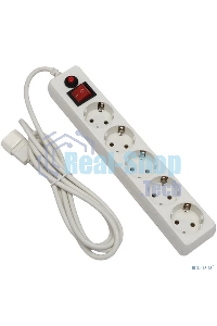 Сетевой фильтр Гарнизон для ИБП, 5 р, 10А, 1.8 м, ур.защиты 4, белый, пакет