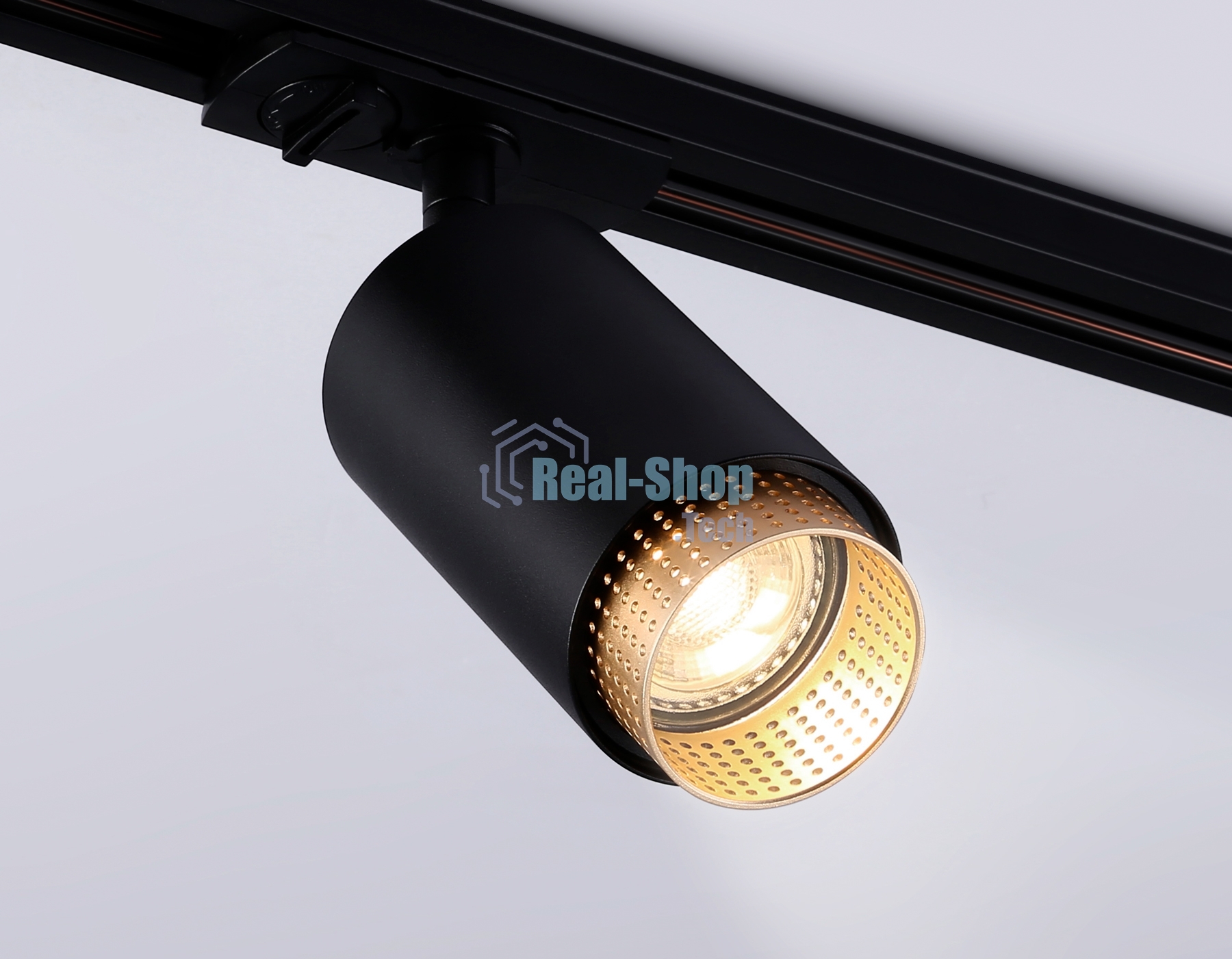 Трековый однофазный светильник Ambrella light GL5162 BK/GD черный/золото GU10 max 12W D60*190