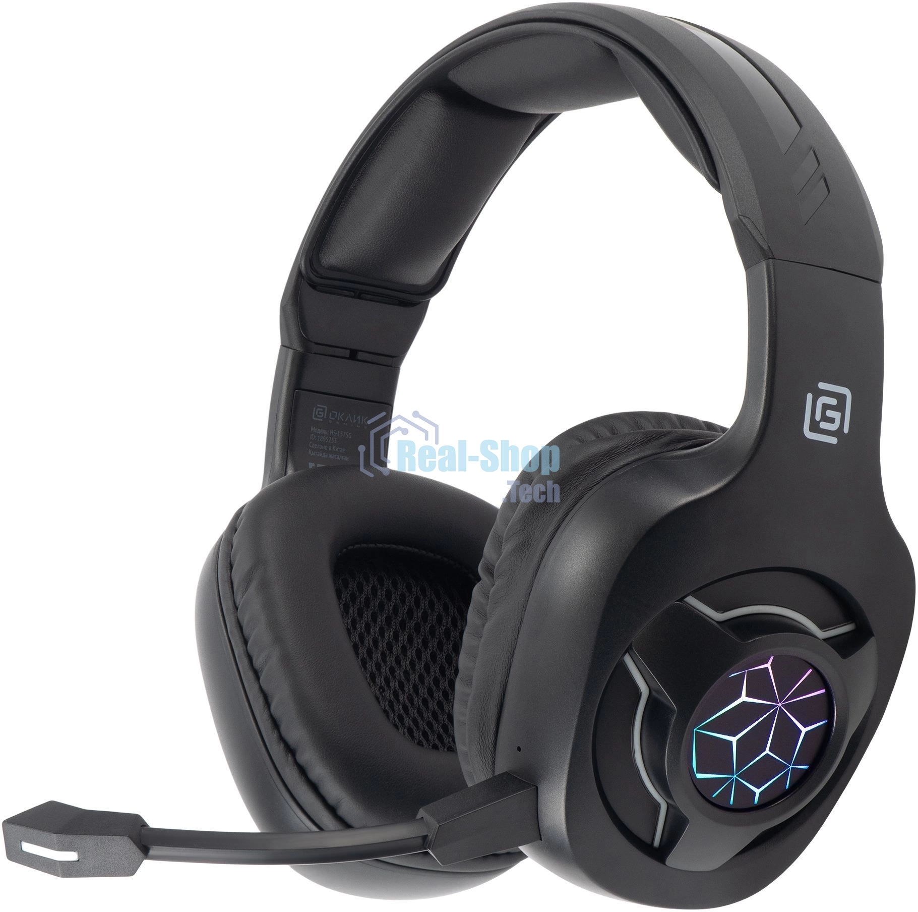 Гарнитура Oklick HS-L575G чёрный, беспроводная + проводная, Bluetooth